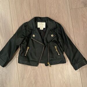 Kate Spade New York faux leather baby jacket